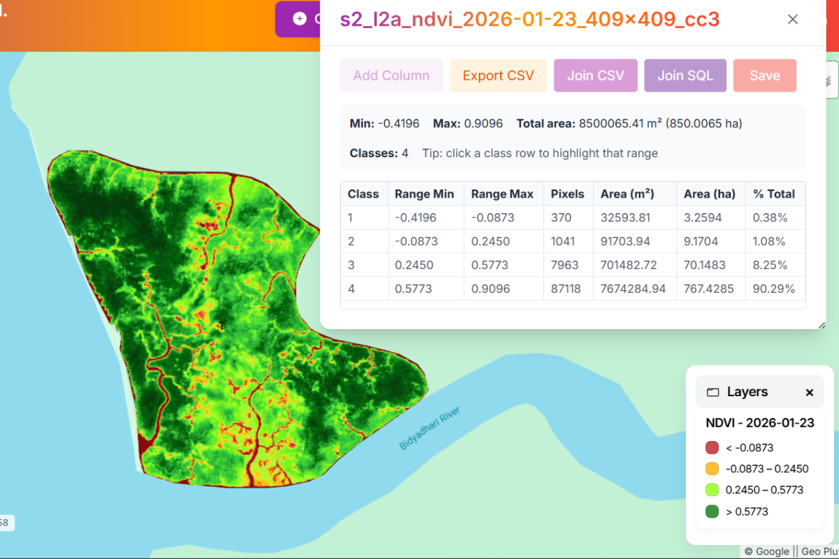 GeoPlus platform interface